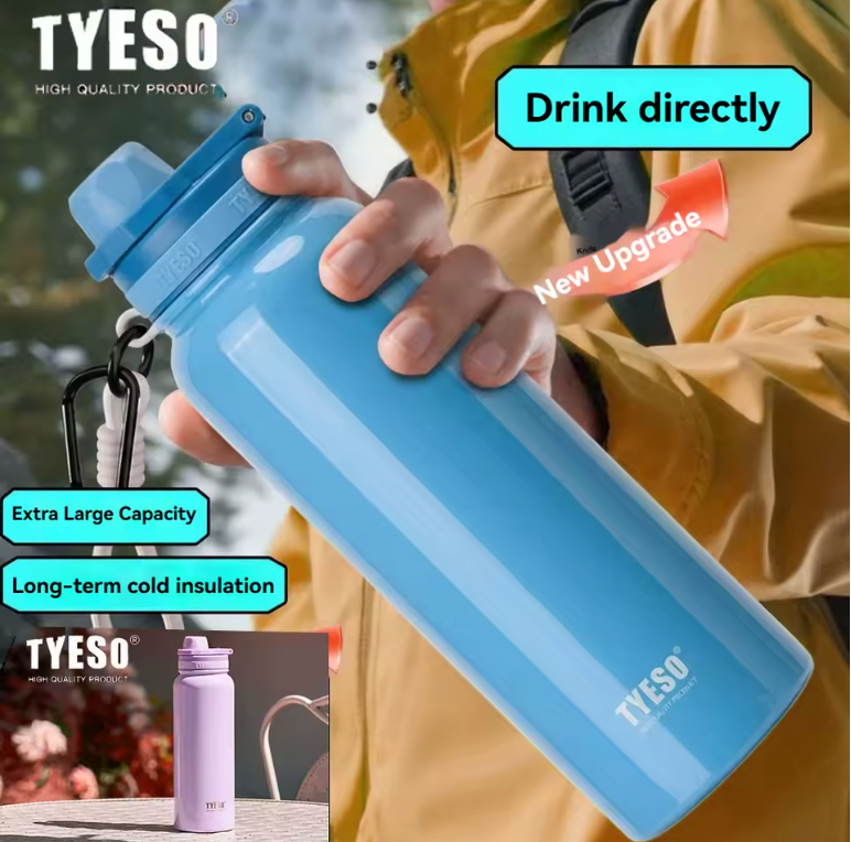 TYESO Insulated Stainless Steel Thermos Tumbler